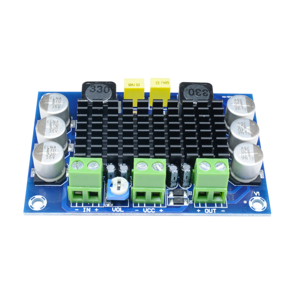 061 bo mạch khuếch đại âm thanh công suất kỹ thuật số kênh đơn xh-m543 da dc 12v 24v 100w 2*120w tpa3116