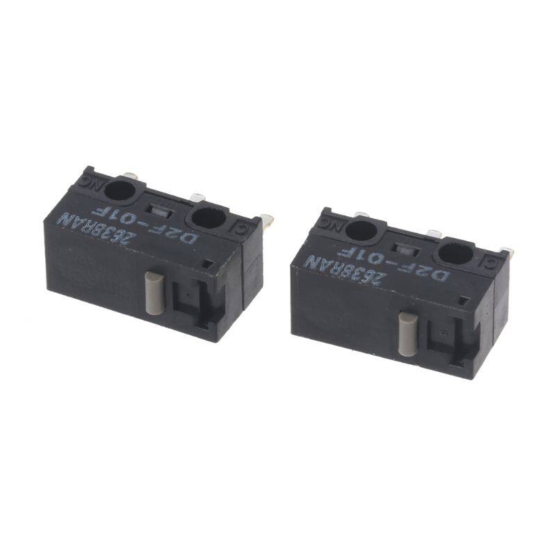 2Pcs Original OMRON Mouse Micro Switch D2F-01F Gray Dot Gold Alloy Contacts