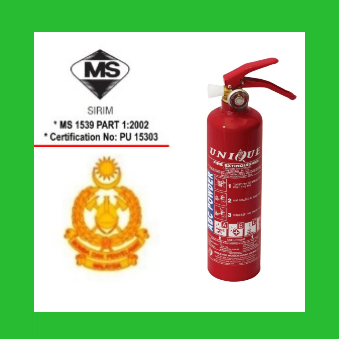 (Manufactured year 2024) 1KG ABC Dry Powder Fire Extinguisher ( Pemadam