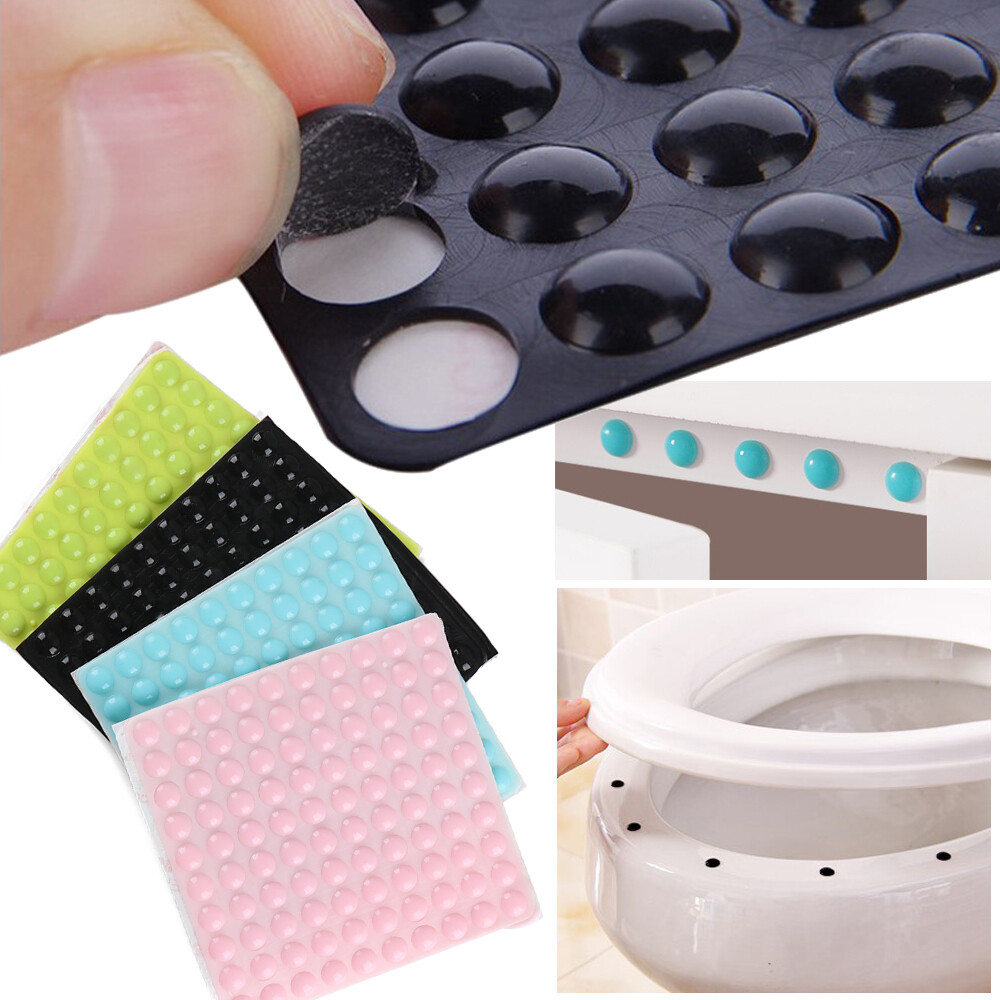 100PCS/Sheet Silicone Buffer Pads Soft Toilets Bumpers Non Slip Furniture Accessories Buffer Sticker Self Adhesive Gel Shock Absorber Rubber Silicone Pads