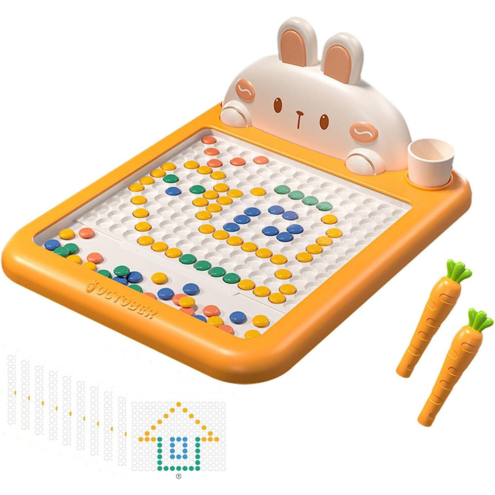 Montessori Magnetic Board Rabbit Drawing Pad with 2 Magnetic Pens Magnetic Dot Art Montessori Educational Preschool Toy Sensory Lazada