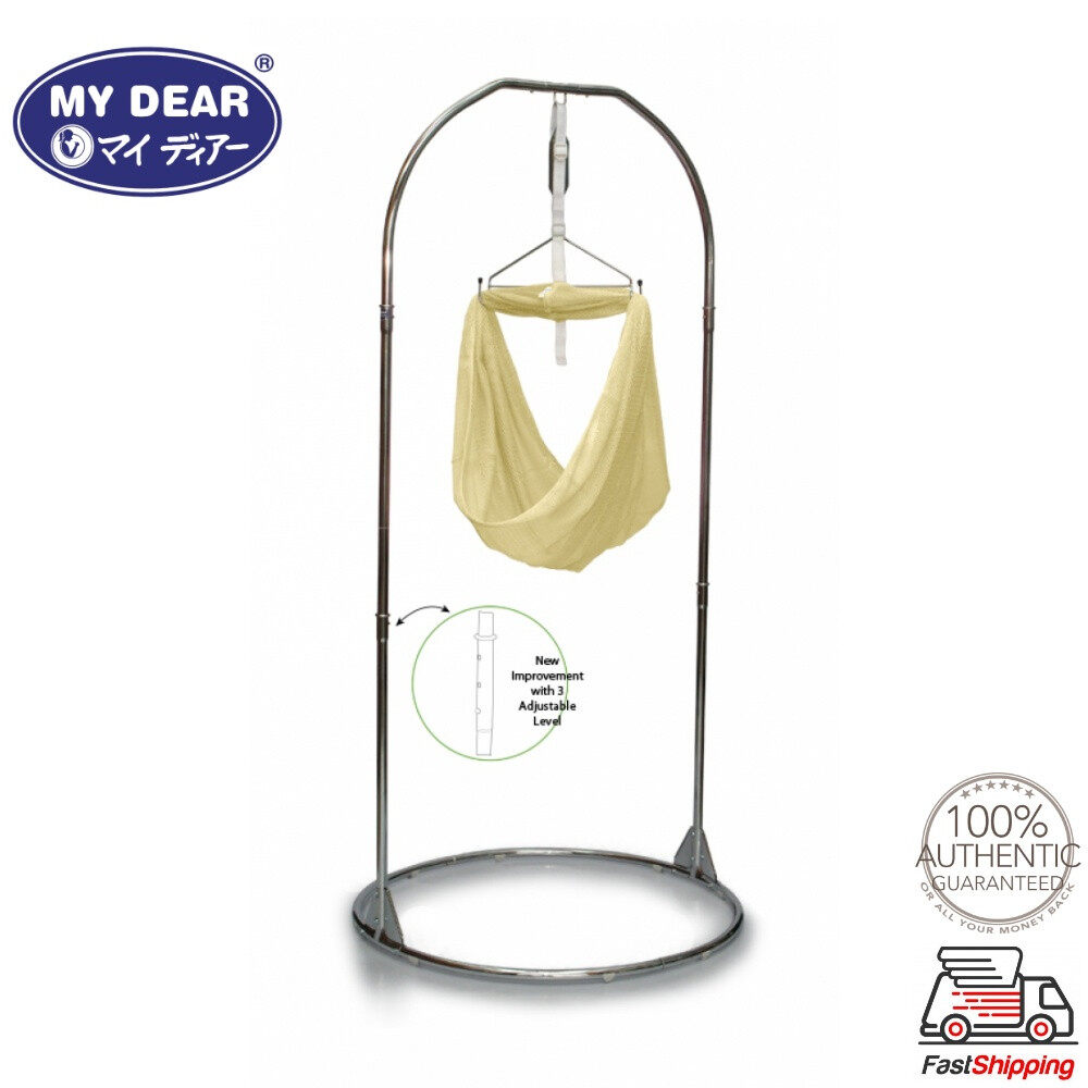 My Dear Baby Cradle Spring Cot 24005 Chrome Sarong Besi Rangka Buaian Bayi Buai With FOC Cradle Net Buai Elektrik Buaian Elektrik Buai Baby Travel Lazada