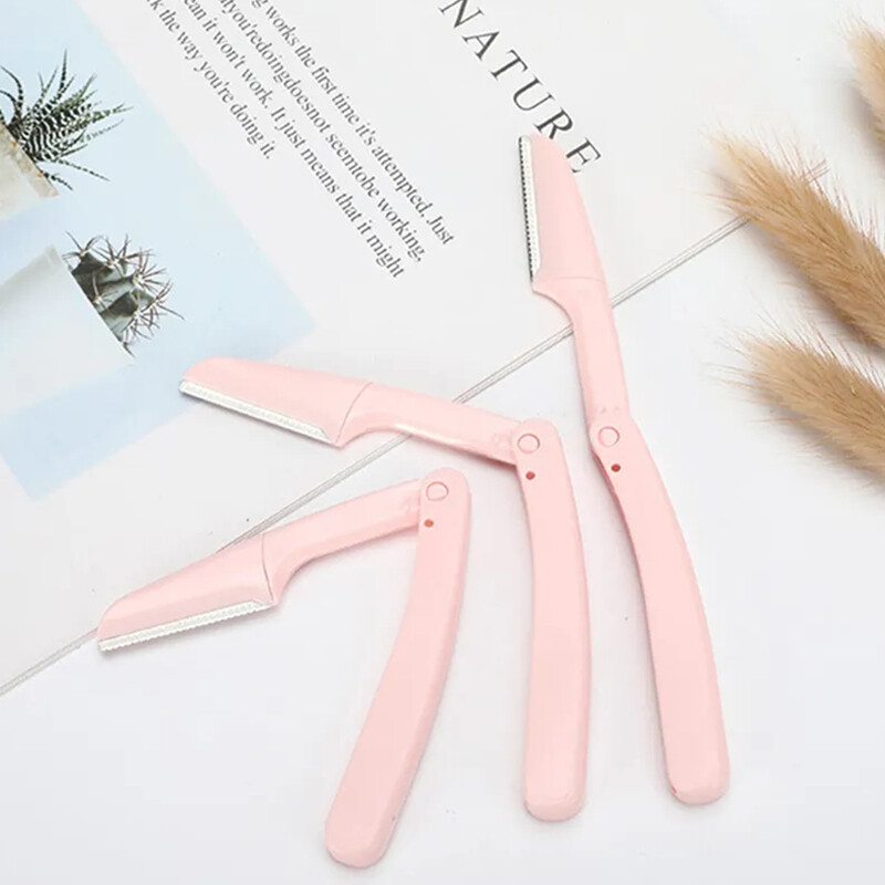 3pcs/set Portable Eyebrow Trimmer Foldable Eyebrow Trimmer Eyebrow Tools