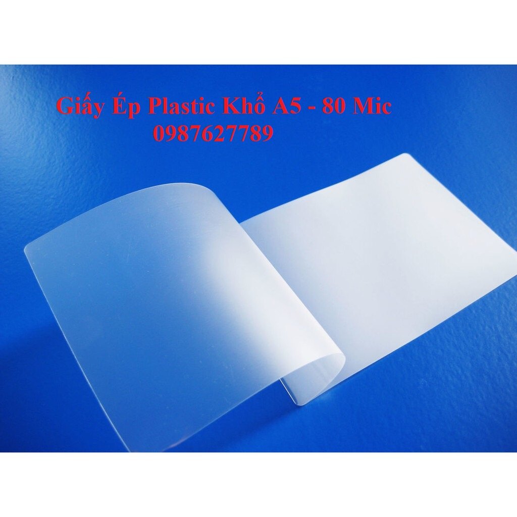 Giấy Ép Plastic Khổ A5 - 80 Mic 100 tờ