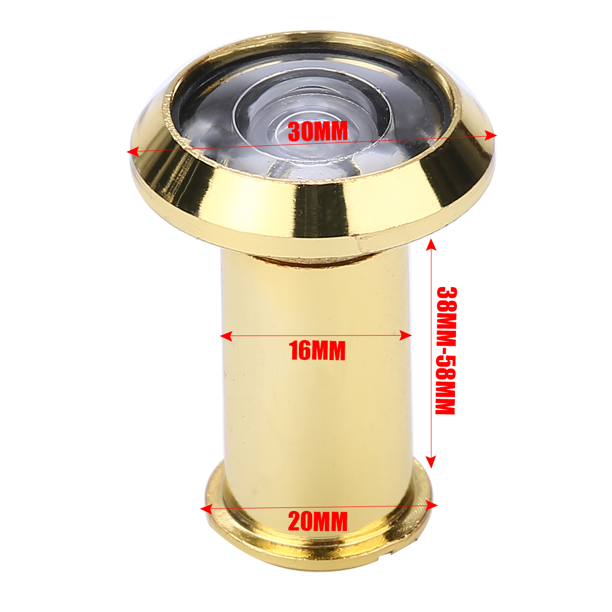 BOKALI 1 Cái Điều Chỉnh Góc Rộng 180 Độ Mắt Thần Gắn Cửa Đồng Thau Phạm Vi Nhìn Trộm An Ninh Gia Đình