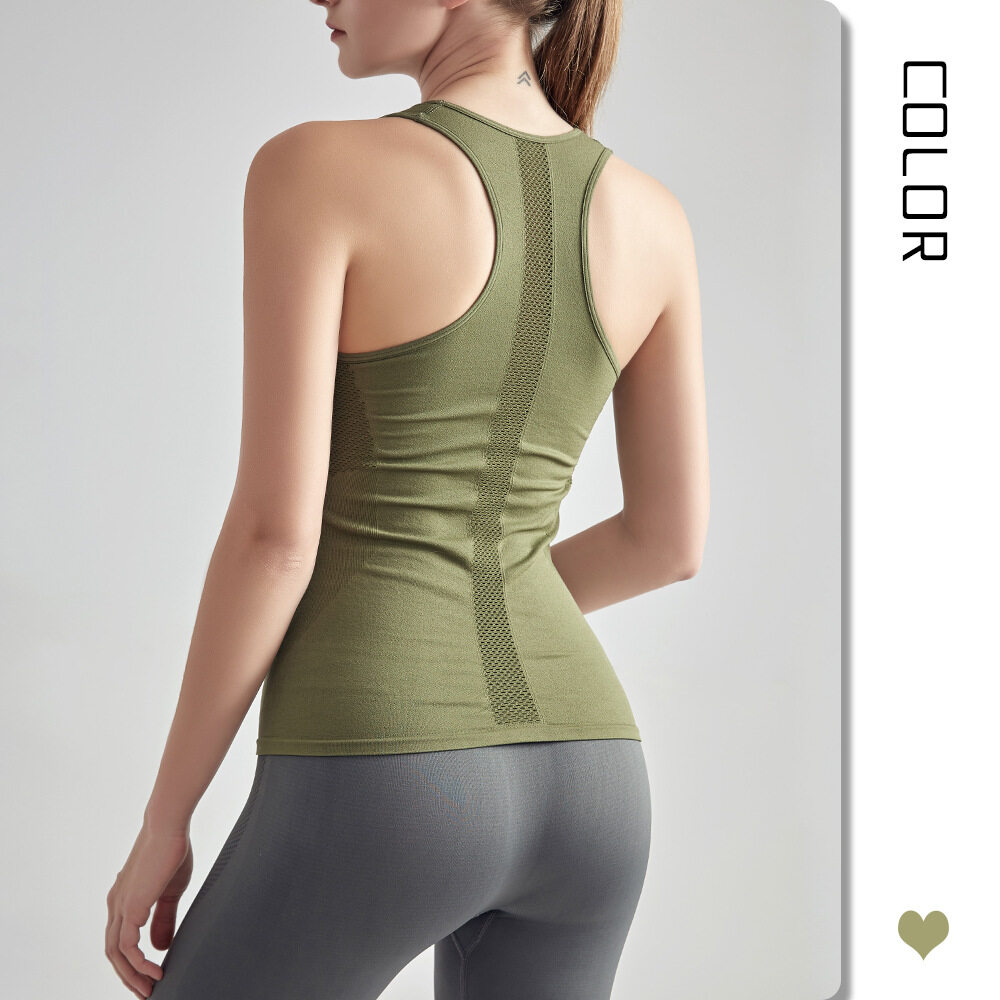 SUPERFLOWER Canottiera da yoga da donna con apertura sul retro in mesh traspirante per allenamento corsa Pilates canotte_voghion.com