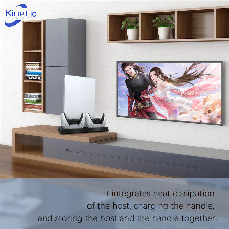 Bộ Sạc Tản Nhiệt Tương Thích Với Bảng Điều Khiển Ps5 Phụ Kiện Chơi Game Quạt Đa Năng Đế Sạc Đứng Với Tay Cầm Chơi Game Làm Mát