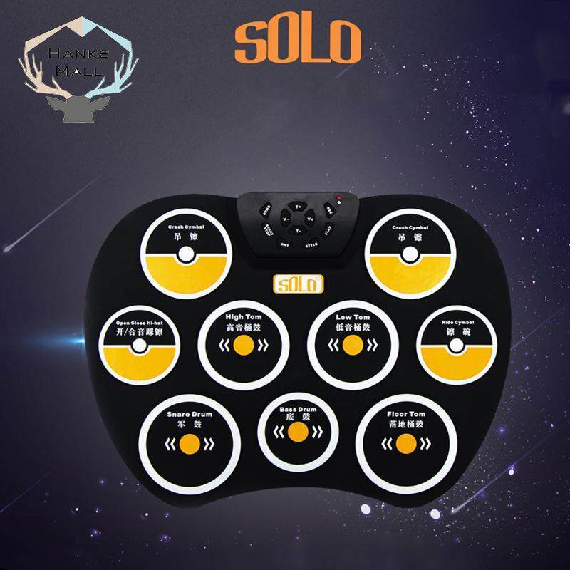 HK SOLO SD-40 Di Động Cuộn Lên Bộ Trống Điện Tử Bộ Trống Cổng USB có Chân Bàn Đạp Dùi Trống Cáp USB cho học sinh Trẻ Em