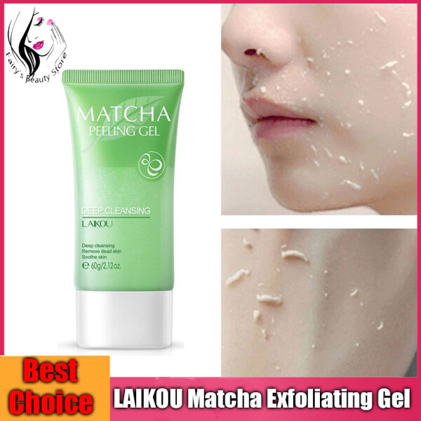 LAIKOU Matcha Gel Lột Tẩy Tế Bào Chết Cho Da Mặt Sữa Rửa Mặt Làm Sạch Sâu Làm Trắng Dưỡng Ẩm Làm Sáng Chăm Sóc Da 60G