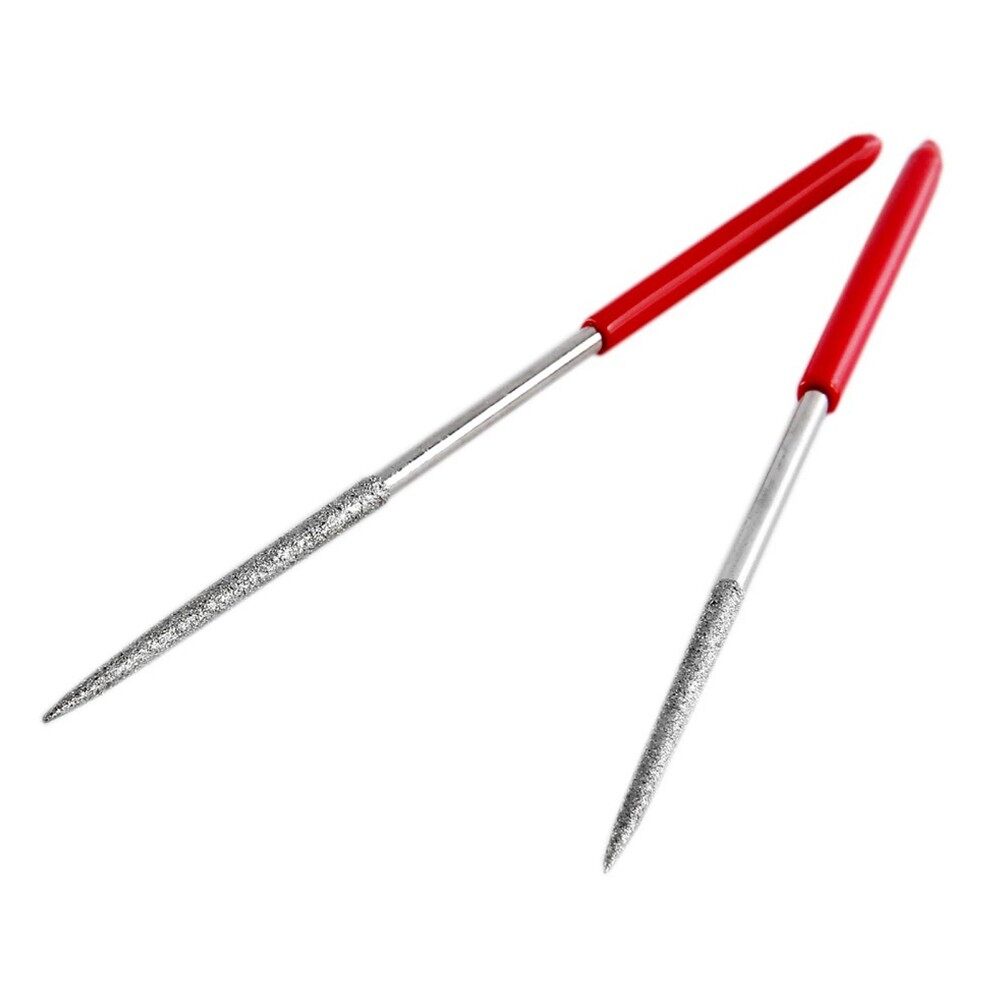2pcs 3x140mm Round Diamond Needle File for Art Craft for Mechanics Electronics