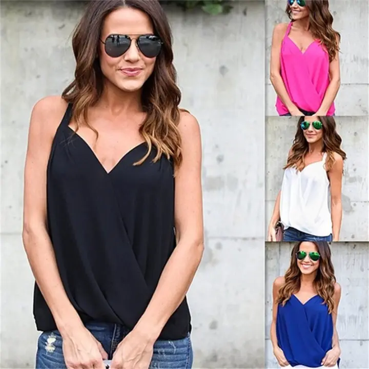 black baggy vest top