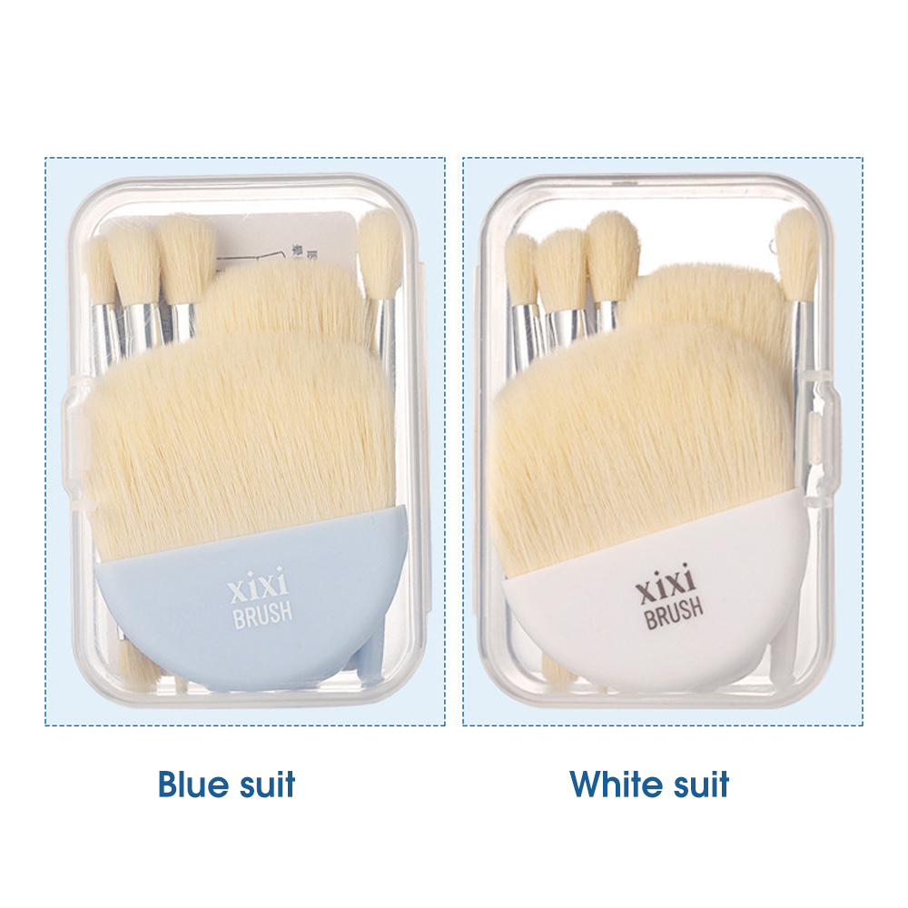 Bộ 6 Cọ Trang Điểm Du Lịch Mini Cọ Che Khuyết Điểm Mềm Cầm Tay Dụng Cụ Đánh Phấn Mắt Nền Làm Đẹp Kèm Hộp