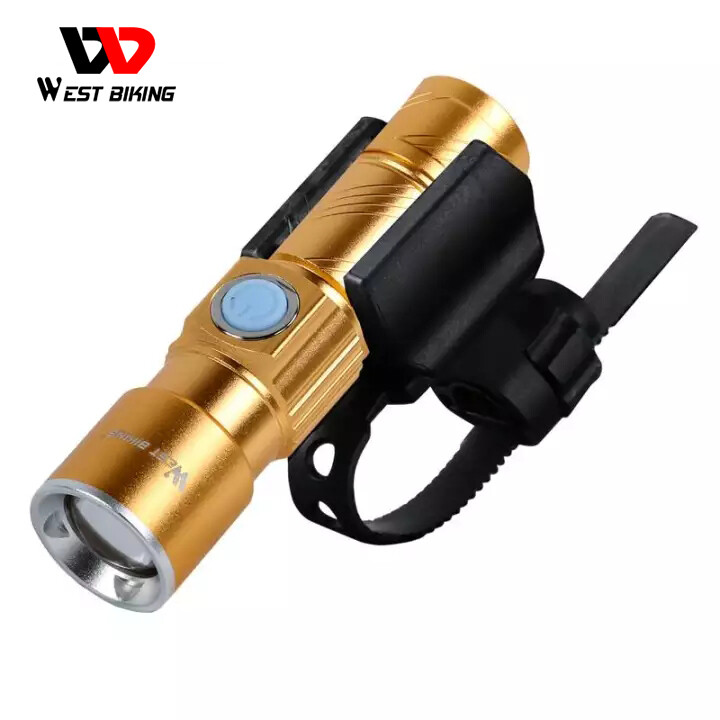 WEST BIKING Bike Light Ultra-Bright Zoomable 240 Lumen Bicycle Light Cycling Front LED Flashlights Lamp Waterproof Led Torch Light Bicycle Accessories