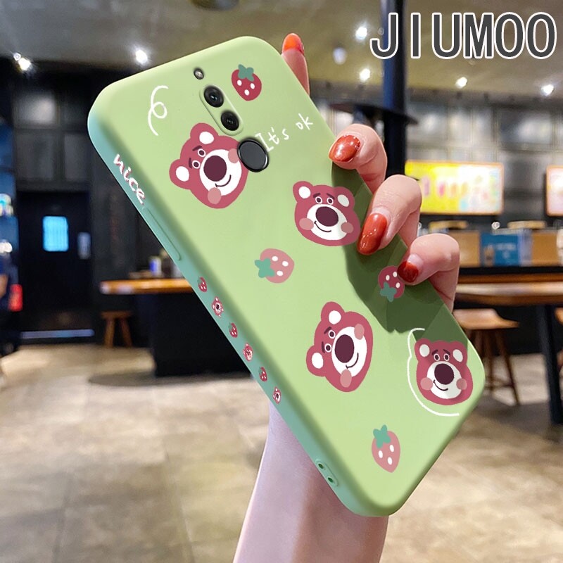 JIUMOO Case For Huawei Nova 2i Case With Cartoon Cute Lotso Bear Side New Design Phone Case Square Edge Pattern Silicone Cases Full Cover Camera Casing Shockproof Protection Original Case