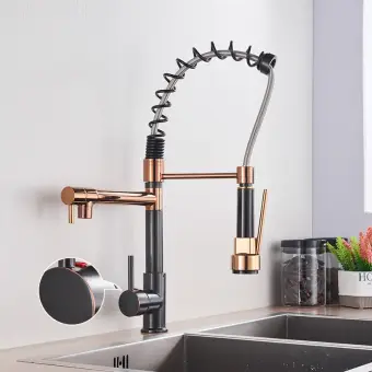 Chrome Brass Basin Kitchen Faucet Vessel Sink Mixer Tap Spring