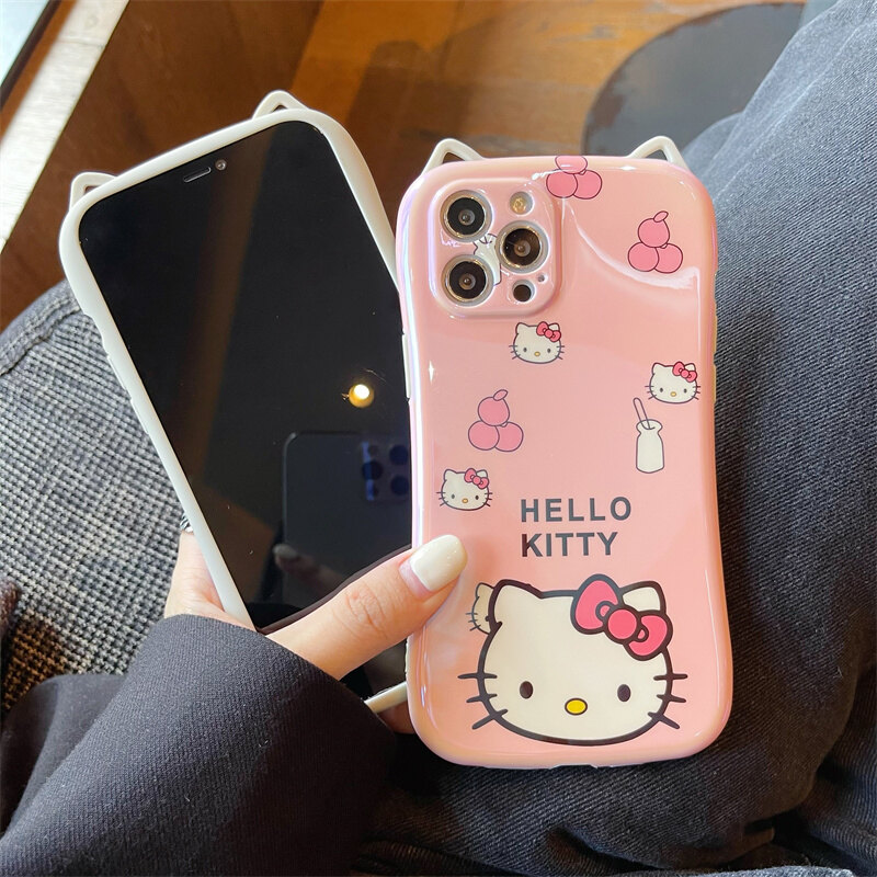 Cute Kitty Cat Pattern Phone Case for IPhone 11 12 13 Pro Max Case Cartoon Cute Phone Case for IPhone 7 8 Plus XR Xs Max Back Cover