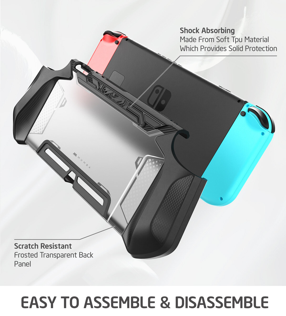 Mumba Case for Nintendo Switch Blade/Battle Protective Case (Black)