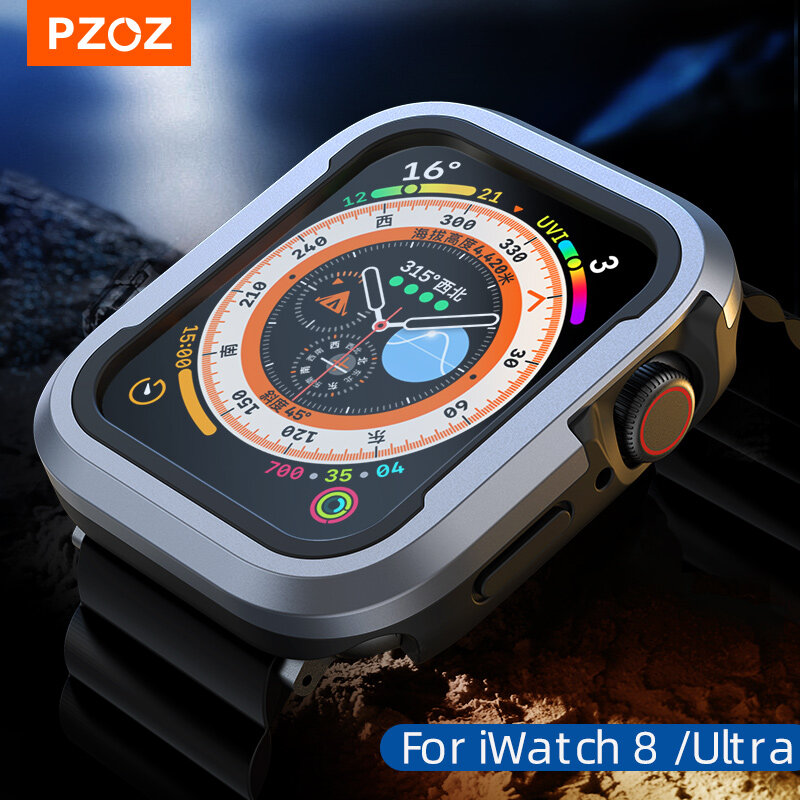 Pzoz Ốp Cho Apple Watch Series Se Ultra 8 7 6 5 4 49Mm 45Mm 44Mm 41Mm 40Mm