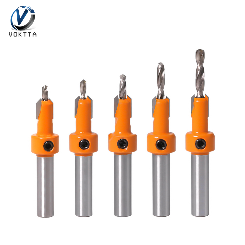 VOKTTA Mũi Khoan Mũi Khoan Mũi Vát Góc 8Mm Mũi Vát Góc Làm Mộc Để Gia Công Gỗ Nhựa Và Khoan Lỗ
