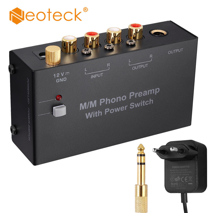 Neoteck Phono Preamp Mini Stereo Audio Low Noise MM Turntable 