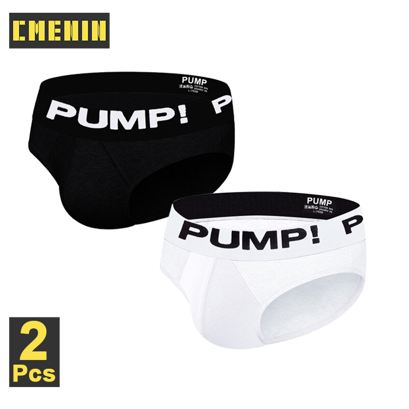CMENIN PUMP 2Pcs Cotton Cartoon Low waist Underwear Men Jockstrap High Quality Briefs Mens Underpants Pouch PU014