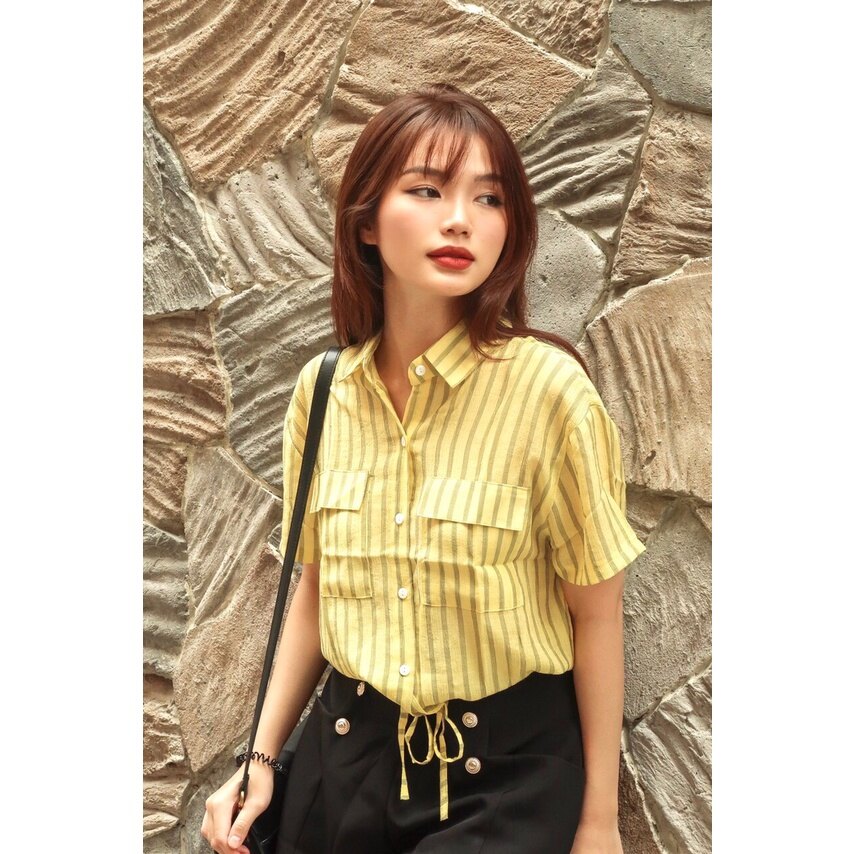 Áo kiểu 2 túi kẻ sọc - as22002 - blazersaigon