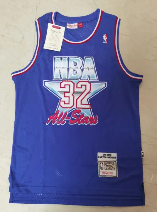 magic johnson jersey blue