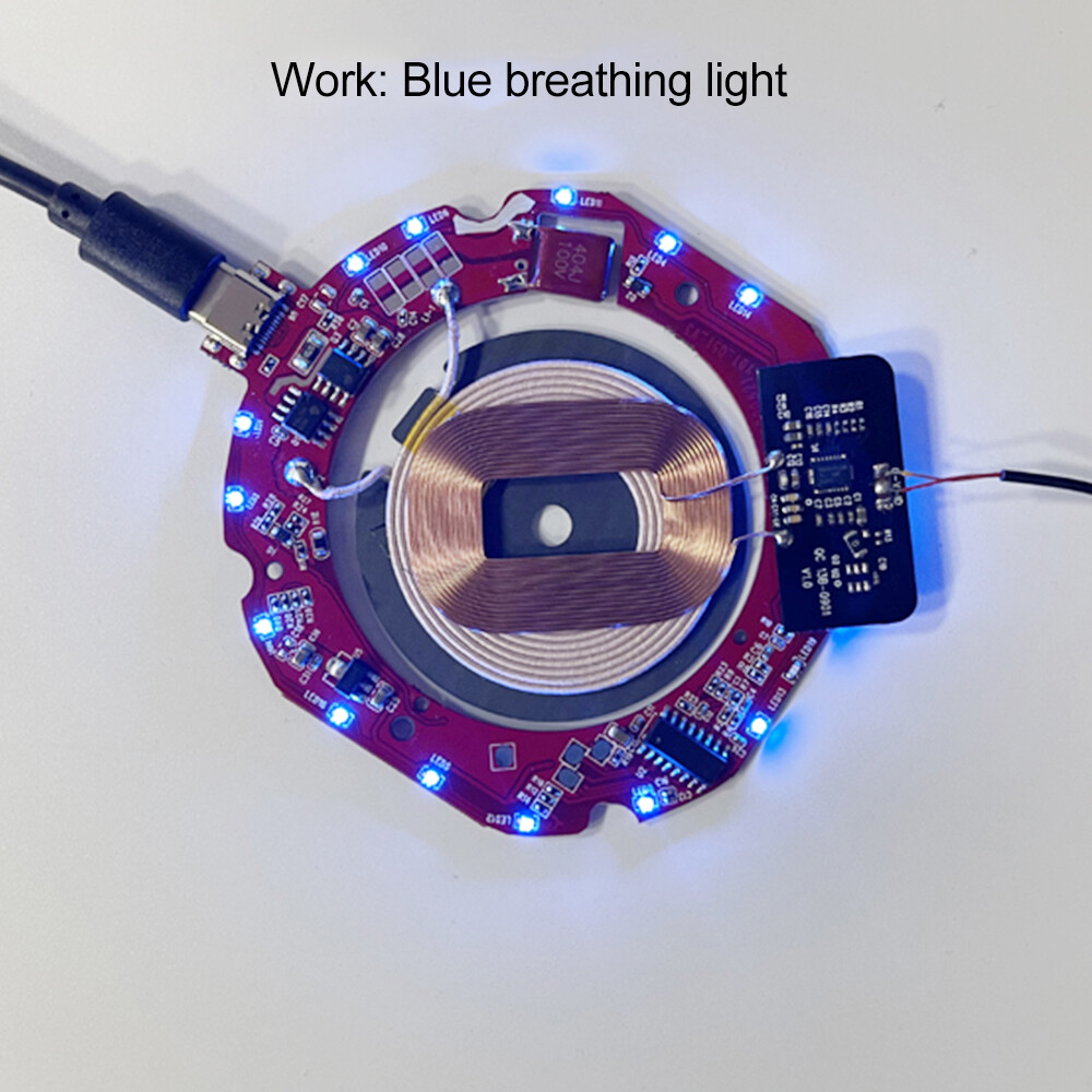 Aideepen TYPE-C 5-12V 5-15W Fast Charge Wireless Charger Module Transmitter End PCBA Circuit Board Coil
