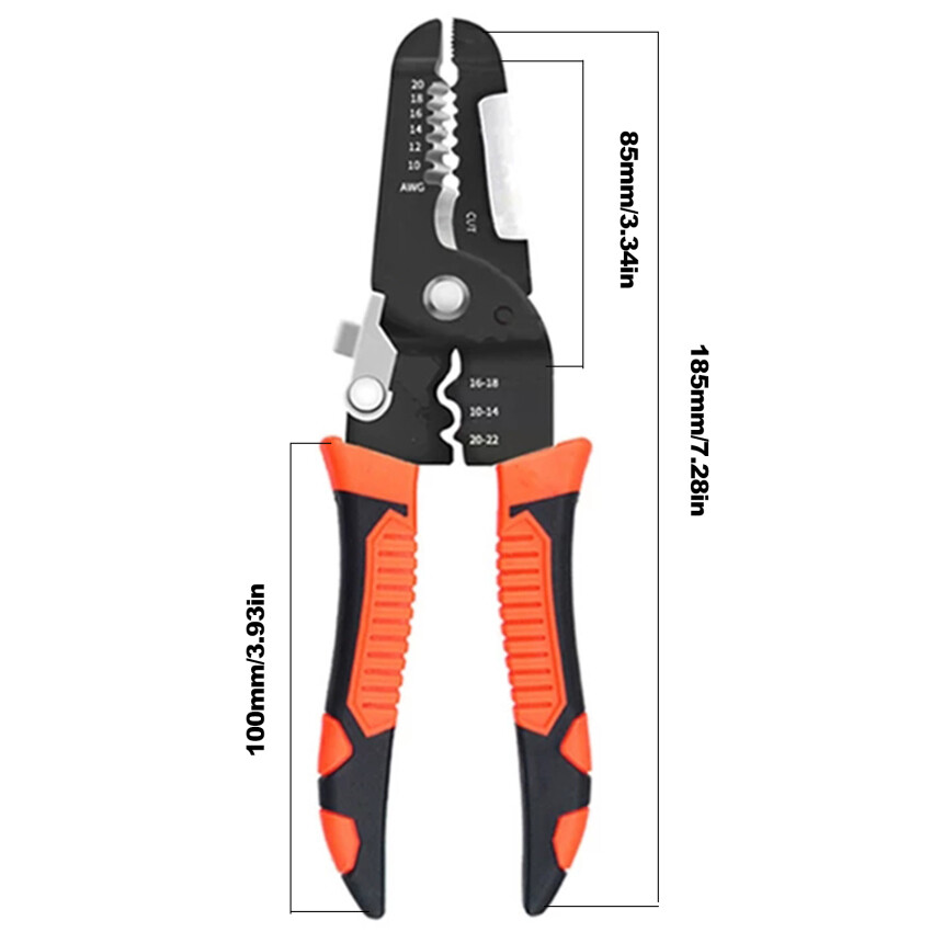 10 In 1 Stripping Crimping Pliers Wire Stripper Multi Functional Ring Crimpper Electrician Peeling Network Cable Stripper Tools
