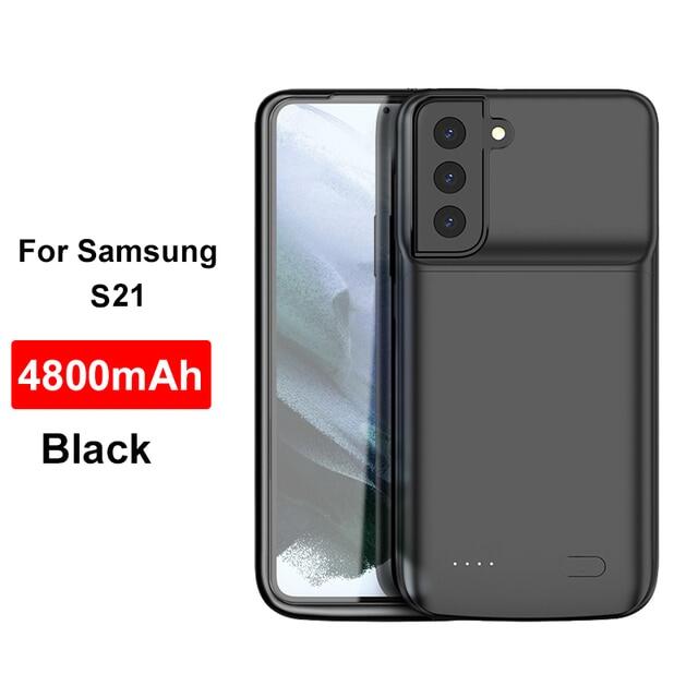 Silicone shockproof battery charger case for samsung galaxy s8 s9 s10 s20 s21 s22 plus s10e note 20 ultra 8 9 10 plus charging