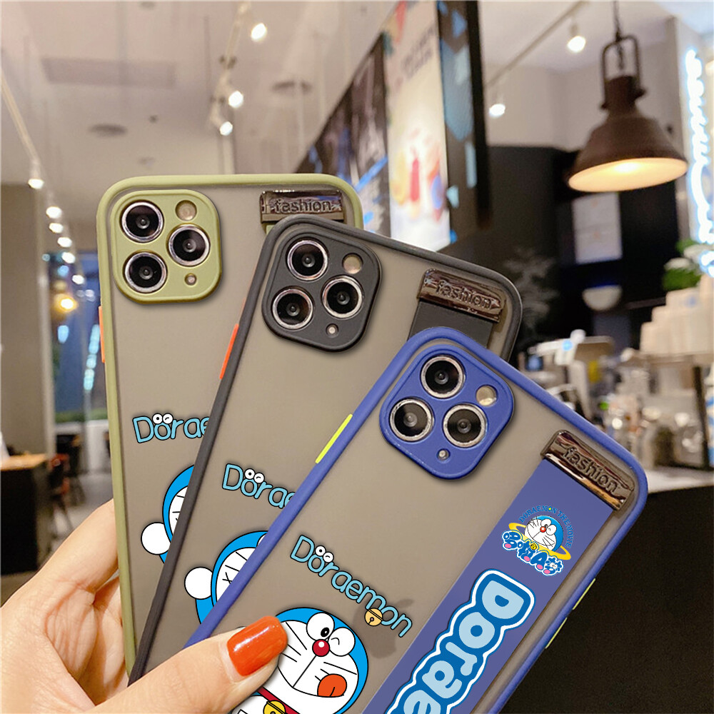 (With Wristband) Hontinga Casing Case For Xiaomi Redmi Note5 Note 5 Pro Case Shockproof Cartoon Doraemon Phone Case Soft Edge Full Lens Protection Camera Protector Back Cover Casing Hard Case For Boys For Grils