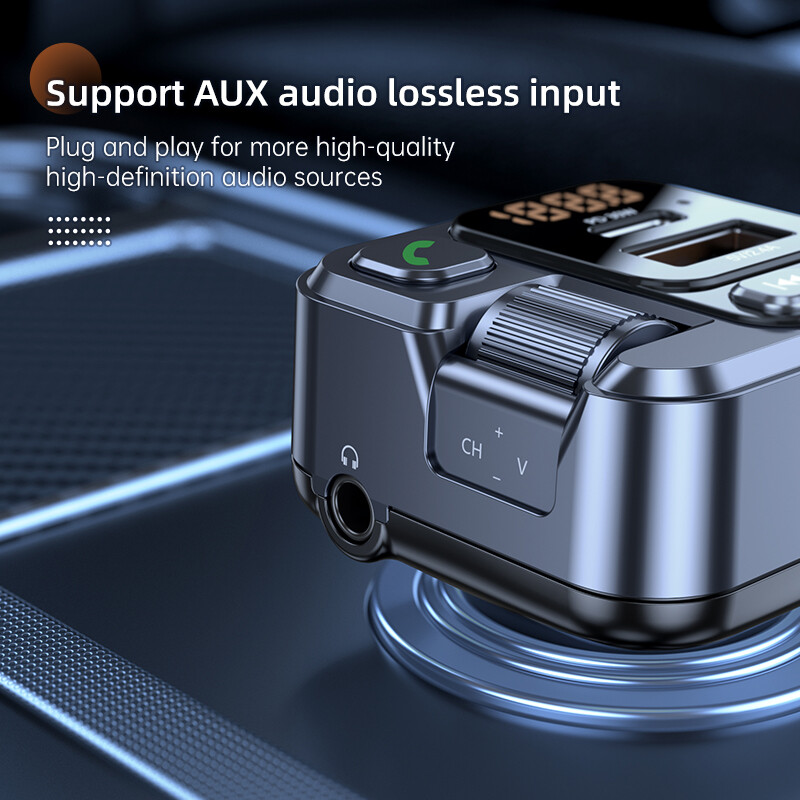 Bluetooth Không Dây 5.1 Máy Nghe Nhạc MP3 Sạc Sạc Điện Dùng Trên Xe Hơi USB + PD30W Siêu Nhanh