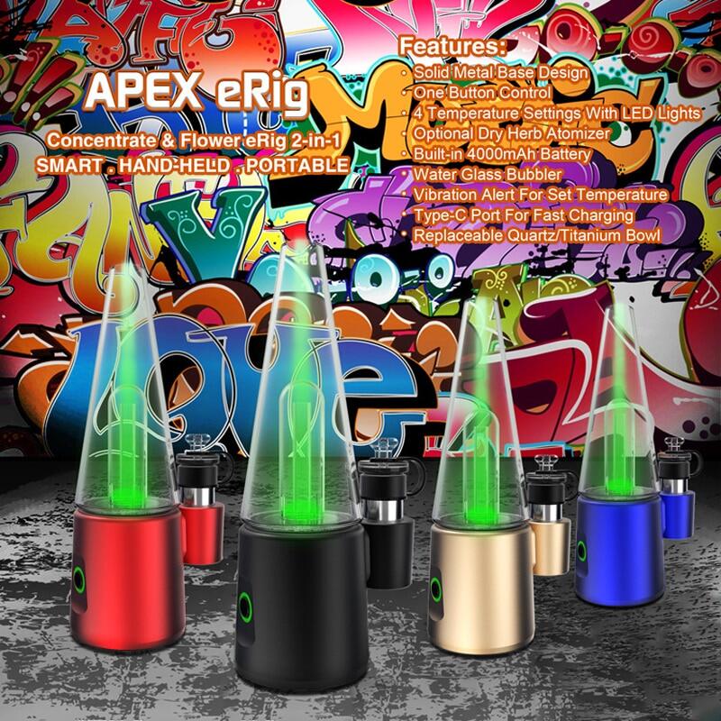 APEX Erig Electric Nail Dab Rig Starter Kit 4000Mah แบตเตอรี่4การตั้ง
