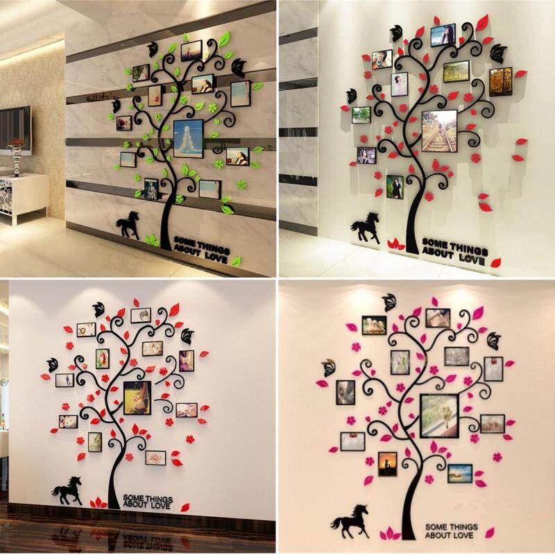 Bộ miếng dán cây trưng bày khung ảnh gia đình tự làm, miếng dán trang trí tường bằng acrylic chống thấm tốt - INTL