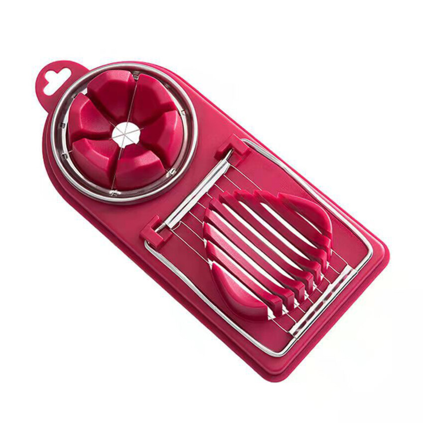 2 In 1 Multifunctional Upgrade Egg Cutter Stainless Steel Slicer Sectioner Mold Flower-Shape Luncheon Meat Tools Kitchen Gadgets