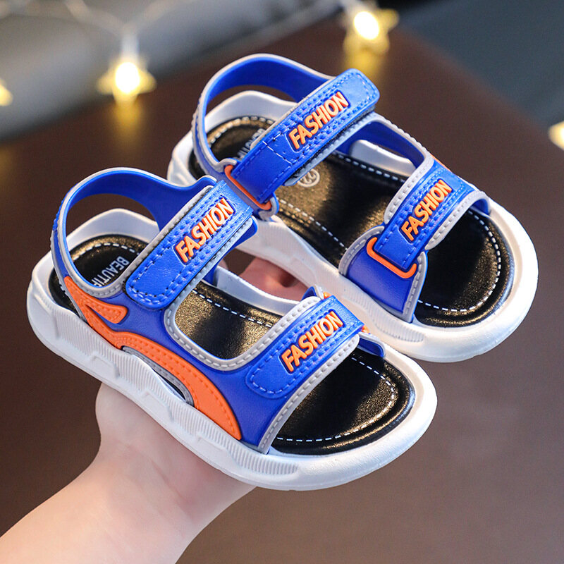 HOBIBEAR Boys' sandals Small and medium-sized children's boys soft bottom non-slip children's baby shoes Children's beach shoes