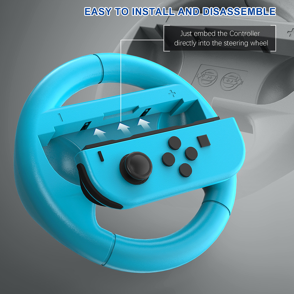 BLUEKAKA Joycon Tay Cầm Đua Lái Trò Chơi Giá Đỡ Bánh Lái Cho Nintendo Switch Oled /NS Joy-Con Tay Cầm Điều Khiển Hỗ Trợ Tay Cầm