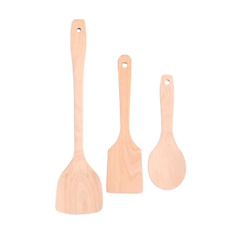 Non-stick Spoon Wooden Shovel Cooking Kitchen Tool Eco-friendly Wood Long Handle Rice Spoon Spatula Wok Handcrafted Spoon  Cooking Scraper Kitchen Tool