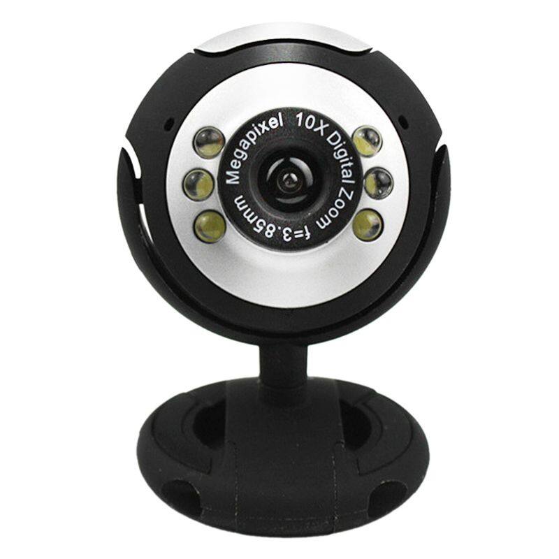 Camera Web USB 2.0 Với 6 Đèn LED Camera Webcam Kẹp Cho Máy Tính Xách Tay Máy Tính Để Bàn Bán Buôn Giao Hàng Bỏ Qua Khâu Vận Chuyển