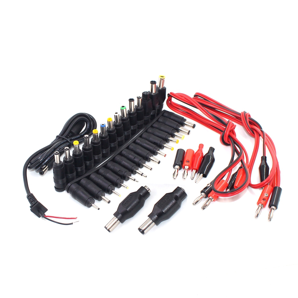1 set (39pcs) Universal Power Accessarys With Cable1.2m AC DC Jack Plug Connecotr For HP DEL L Notebook/Laptop Computer