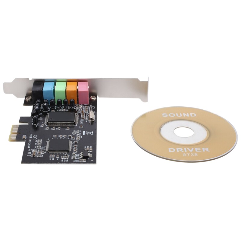 5.1 internal sound card for windows 10 with low profile bracket, 3d stereo pci-e, cmi8738 chip 32/64 bit sound card pci