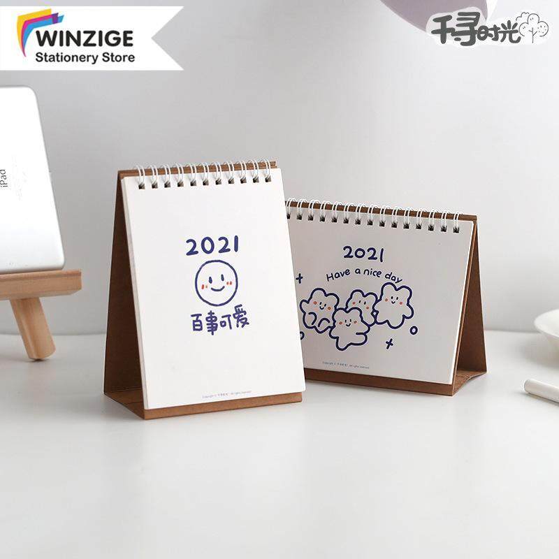 Winzige Lịch Để Bàn Mini Dễ Thương 2021 Sổ Lập Kế Hoạch Nhật Ký Văn Phòng Phẩm Cho Học Sinh Văn Phòng