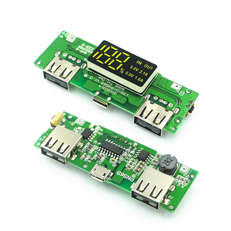 Mô-đun Sạc 18650 Bảng Sạc Bảo Vệ Mạch USB 5V 2.4A LED Kép Micro/Type-C