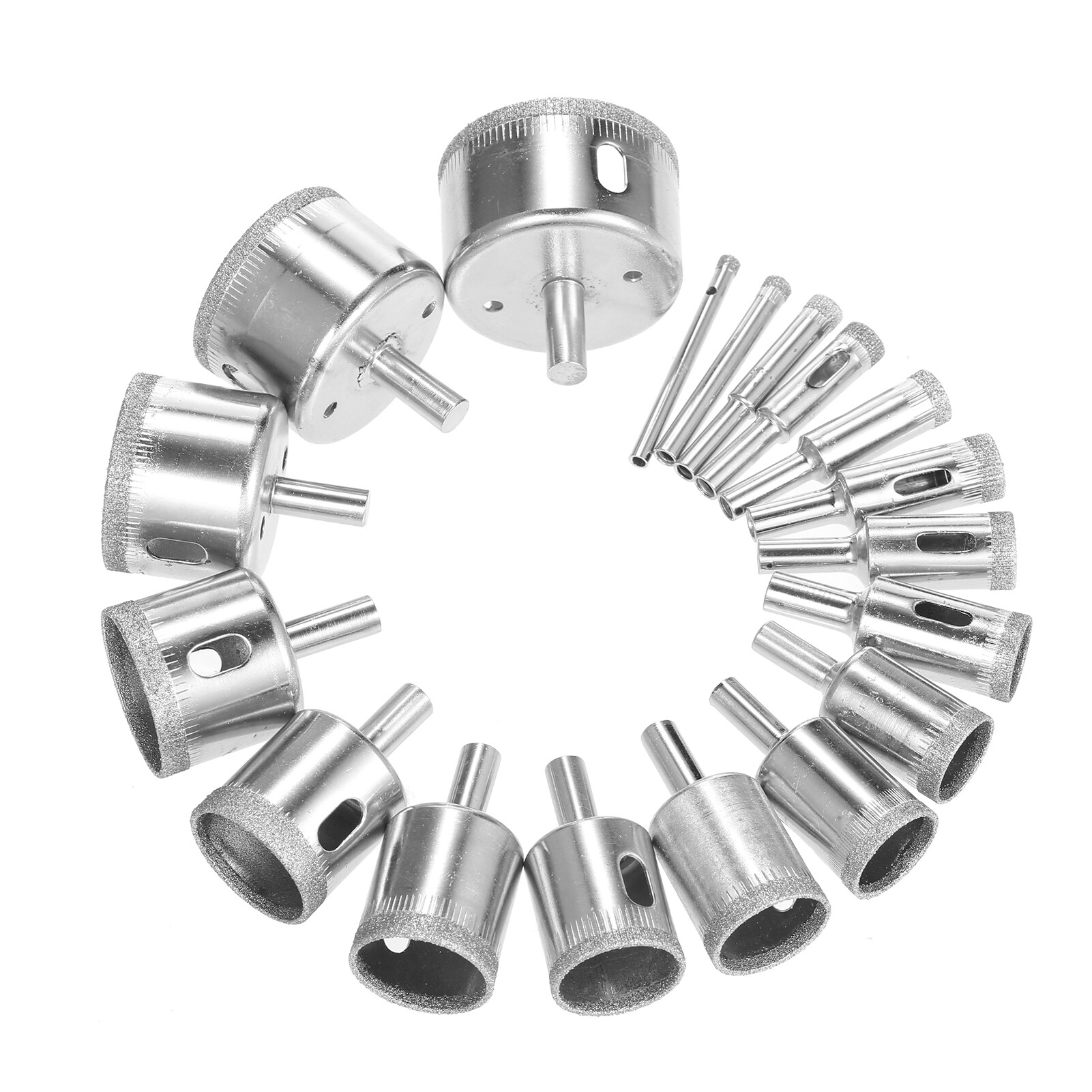 Smart Sensor 18 Chiếc Mũi Khoan Kim Cương Cho Gốm, Bộ Mũi Khoan Lỗ Kim Cương 0,2in ~ 2in