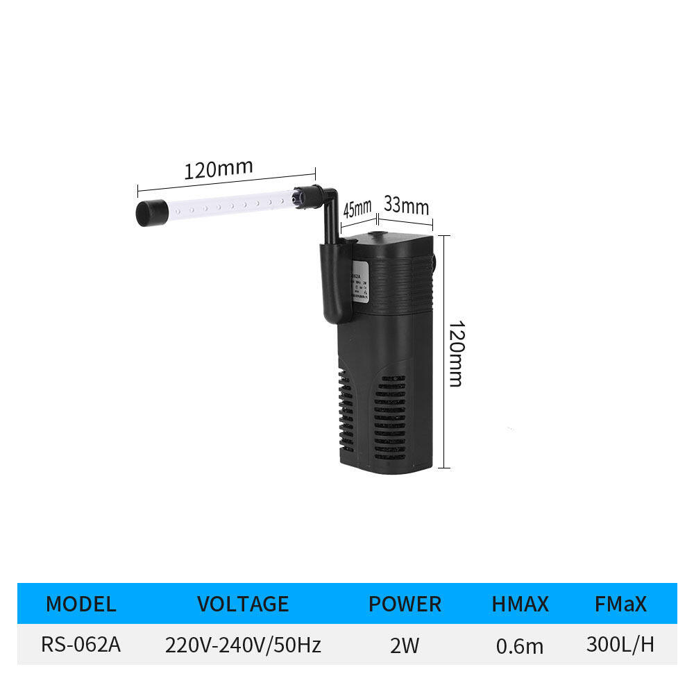 Emango 3 Trong 1 Bộ Lọc Nước Bể Cá Máy Bơm Chìm Với Chức Năng Lọc Oxy Tuần Hoàn Cho Máy Bơm Bể Cá Nước Hồ Cá
