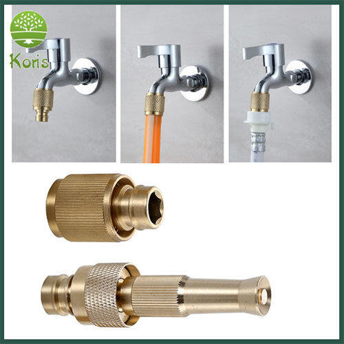 Copper High Pressure Water Spray Nozzle Water Jet Pipe Connector Garden