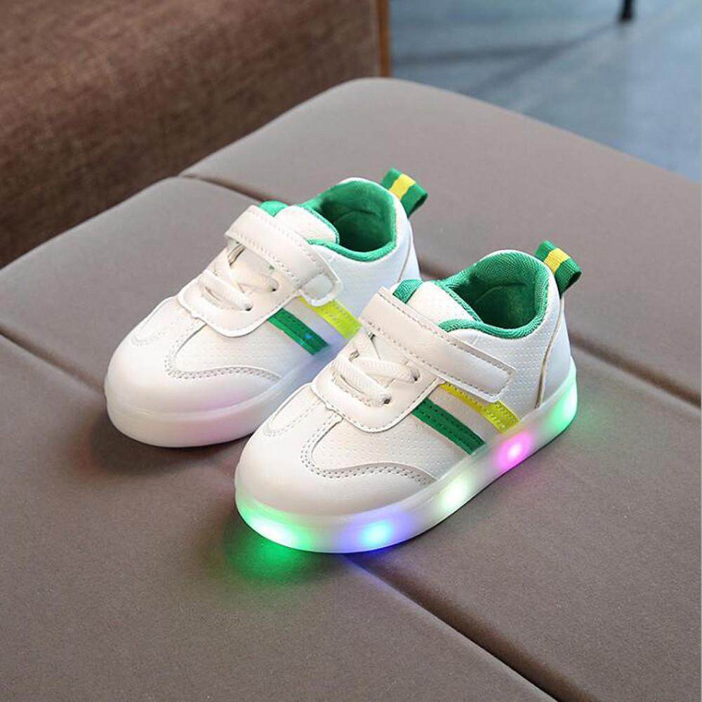 Giá bán CocolMax Tập Đi Trẻ em Bé Sọc Giày ĐÈN LED Phát Sáng Dạ Quang Giày