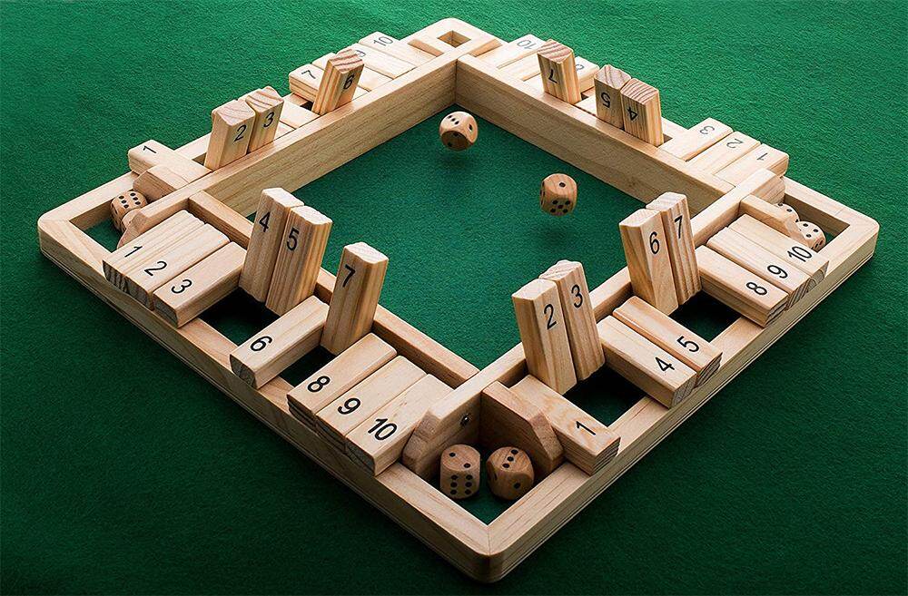 4-Way Shut The Box Dice For Drinking Party Board Game
