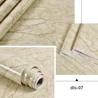 Pvc Self Adhesive Wallpaper Marble Stickers Waterproof Heat