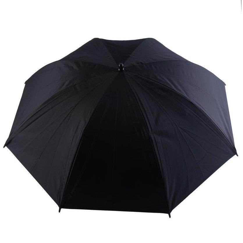 OH 83cm Studio Flash Light Grained Black Silver Umbrella Reflective Reflector